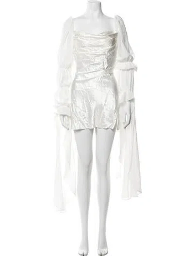 Pre-owned For Love & Lemons Square Neckline Mini Dress W/ Tags In White