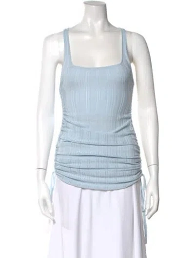 Pre-owned For Love & Lemons Square Neckline Sweater In Blue