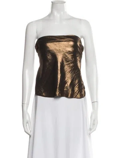 Pre-owned For Love & Lemons Strapless Top In Brown