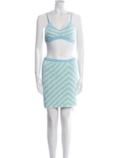 Pre-owned For Love & Lemons Striped Skirt Set In Multi