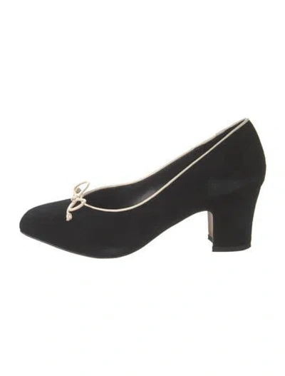 Pre-owned For Love & Lemons Suede Pumps In Black