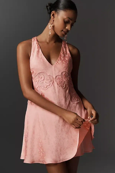 For Love & Lemons Sunrise Slip Mini Dress In Pink