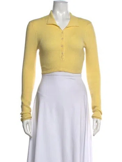Pre-owned For Love & Lemons Sweater In Yellow