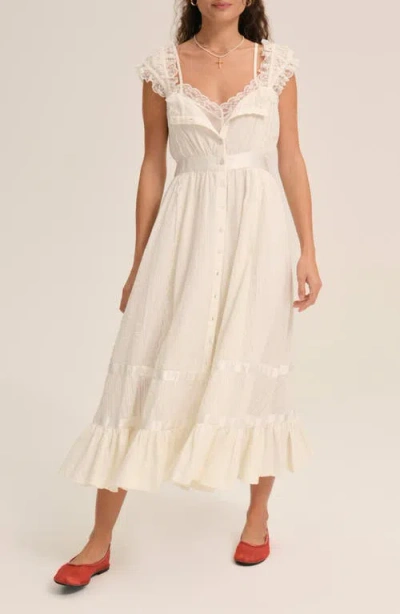 For Love & Lemons Sweet Summer Midi Dress In White