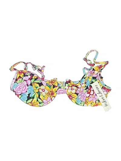 For Love & Lemons Swimsuit Top Yellow Floral Pattern Swimwear