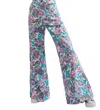 For Love & Lemons Tamara Wide Leg Pant In Purple In Animal Print