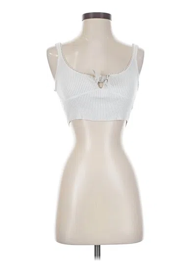 Pre-owned For Love & Lemons Tank Top Silver Strapless Neckline Tops