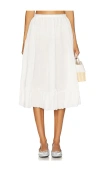 For Love & Lemons Tea Time Poplin Midi Skirt