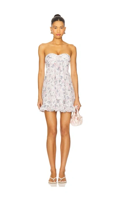 For Love & Lemons Teagan Mini Dress In White