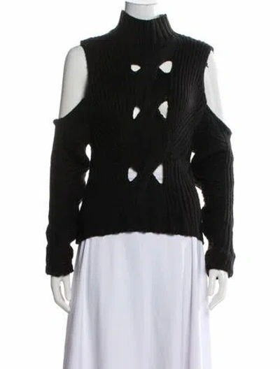 Pre-owned For Love & Lemons Turtleneck Sweater In Black