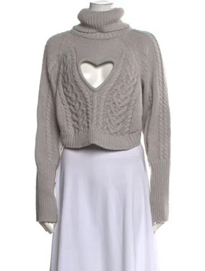 Pre-owned For Love & Lemons Turtleneck Sweater In Grey