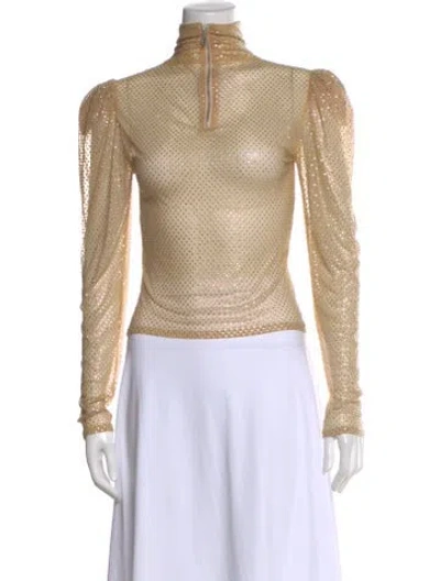 Pre-owned For Love & Lemons Turtleneck Sweater In Neutral