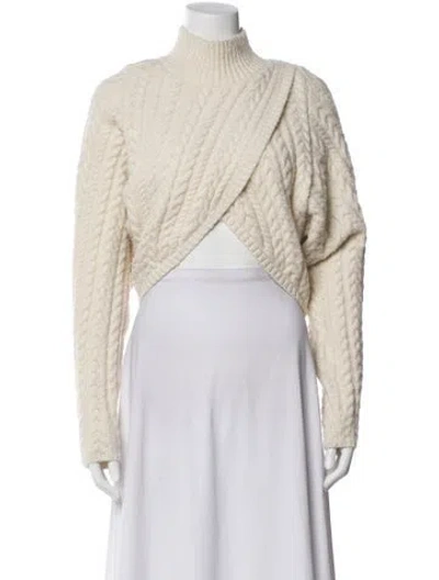 Pre-owned For Love & Lemons Turtleneck Sweater In Neutral