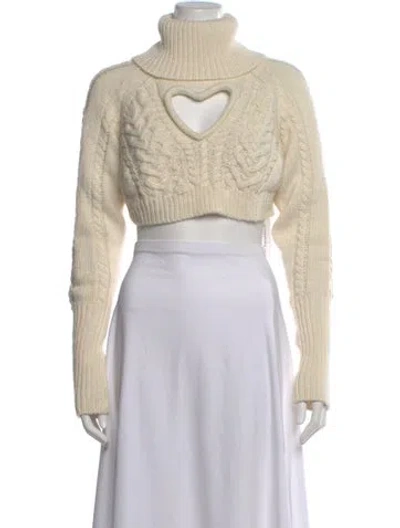 Pre-owned For Love & Lemons Turtleneck Sweater In Neutral