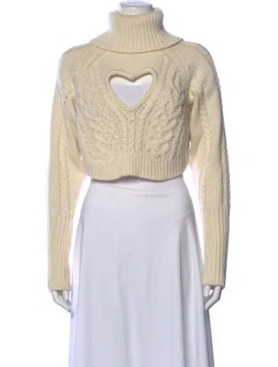 Pre-owned For Love & Lemons Turtleneck Sweater In Neutral