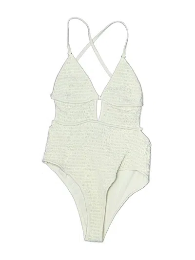 Pre-owned For Love & Lemons Two Piece Swimsuit In White