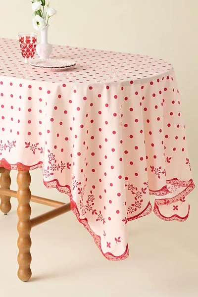For Love & Lemons Uo Exclusive Polka Dot Tablecloth In Pink At Urban Outfitters