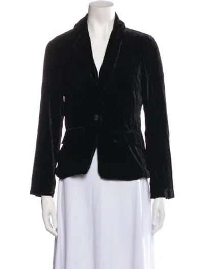 Pre-owned For Love & Lemons Velour Blazer In Black
