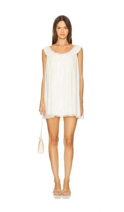 For Love & Lemons Venetia Slip Dress In White