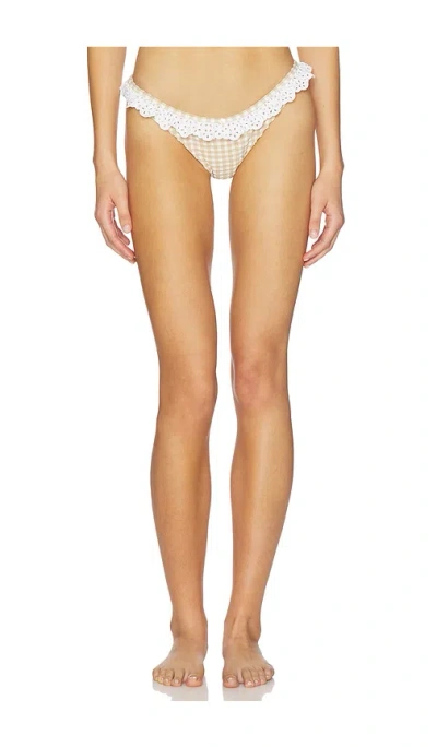 For Love & Lemons Vera Bikini Bottom In Pink