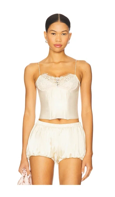 For Love & Lemons Victoria Bustier In Neutral