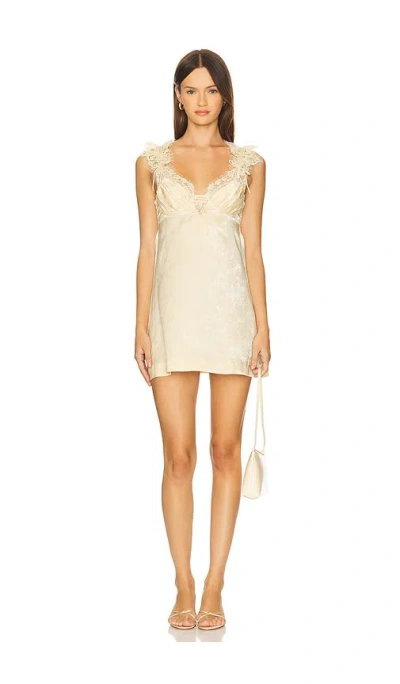 For Love & Lemons Victoria Slip Dress In White
