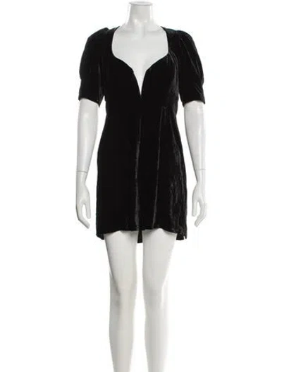Pre-owned For Love & Lemons V-neck Mini Dress In Black