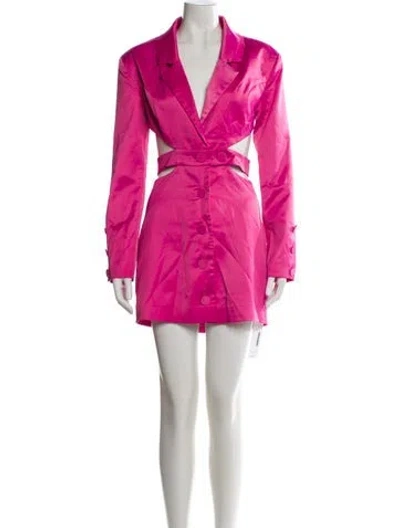 Pre-owned For Love & Lemons V-neck Mini Dress In Pink