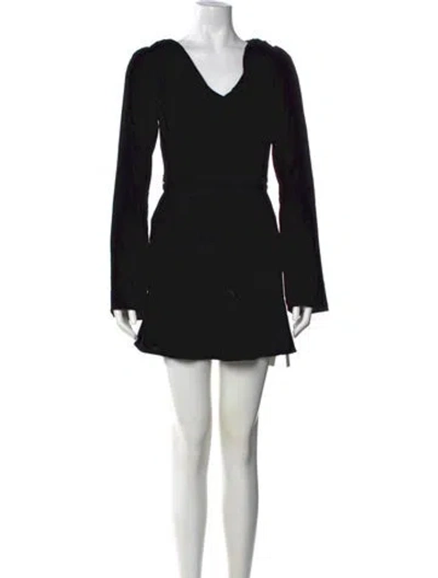 Pre-owned For Love & Lemons V-neck Mini Dress W/ Tags In Black