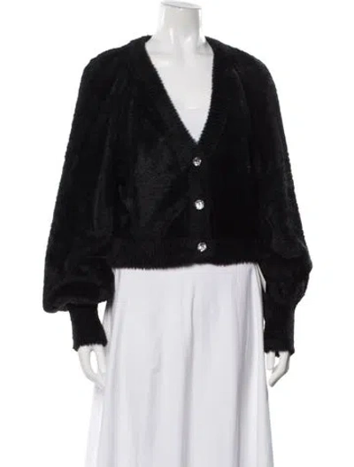 Pre-owned For Love & Lemons V-neck Sweater In Black