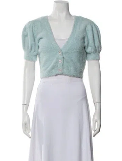 Pre-owned For Love & Lemons V-neck Sweater In Blue