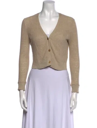 Pre-owned For Love & Lemons V-neck Sweater In Neutral