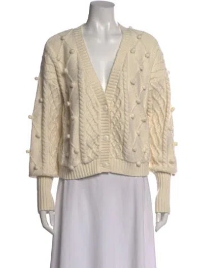 Pre-owned For Love & Lemons V-neck Sweater In Neutral