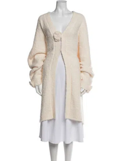 Pre-owned For Love & Lemons V-neck Sweater In Neutrals