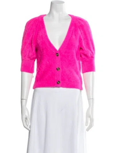 Pre-owned For Love & Lemons V-neck Sweater W/ Tags In Pink
