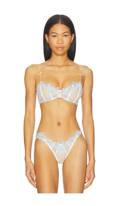 For Love & Lemons Winter Roses Underwire Bra In White