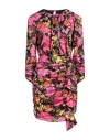 For Love & Lemons Woman Mini Dress Fuchsia Size M Recycled Polyester In Pink