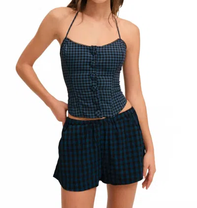 For Love & Lemons Women's Blue River Short In Navy In Black