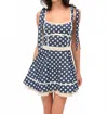 For Love & Lemons Women's Dolly Denim Dot Mini Dress In Indigo In Multi