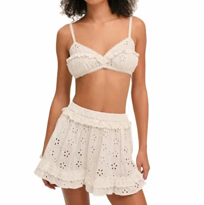 For Love & Lemons Women's Dreamy Daisy Skirt In White