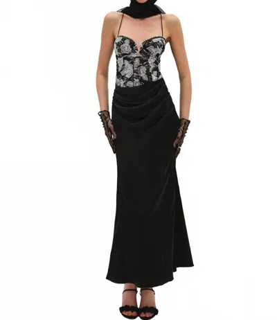 For Love & Lemons Women's Embroidered Roses Maxi Dress In Black