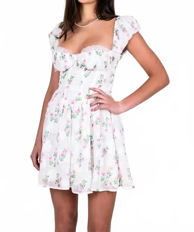 For Love & Lemons Women's Remi Puff Sleeve Mini Dress In White