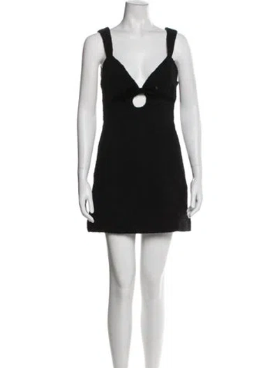Pre-owned For Love & Lemons Wool Mini Dress In Black