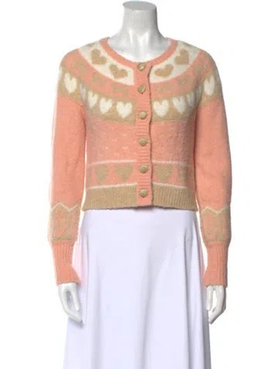 Pre-owned For Love & Lemons Wool Printed Sweater In Multi