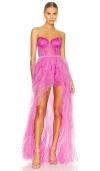 For Love & Lemons X Revolve Bustier Gown In Fuchsia
