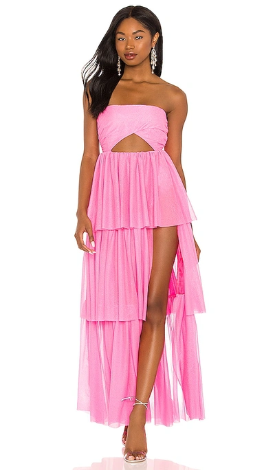 For Love & Lemons X Revolve Juni Maxi Dress In Pink