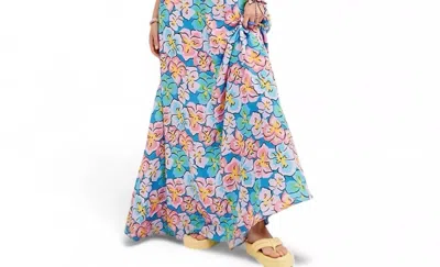 For Love & Lemons Yasmin Maxi Dress In Blue In Multi