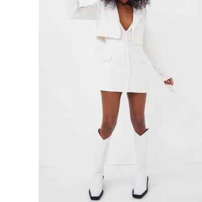 For Love & Lemons Alysa Blazer Mini Dress In Ivory In White