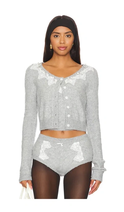 For Love & Lemons Arinah Cardigan In 그레이