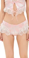 For Love & Lemons Audrey Jacquard Shorts In Peach